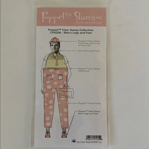 Poppet Collage Cling Stamps by Claudine Hellmuth CHS206 - Men's Legs and Feet